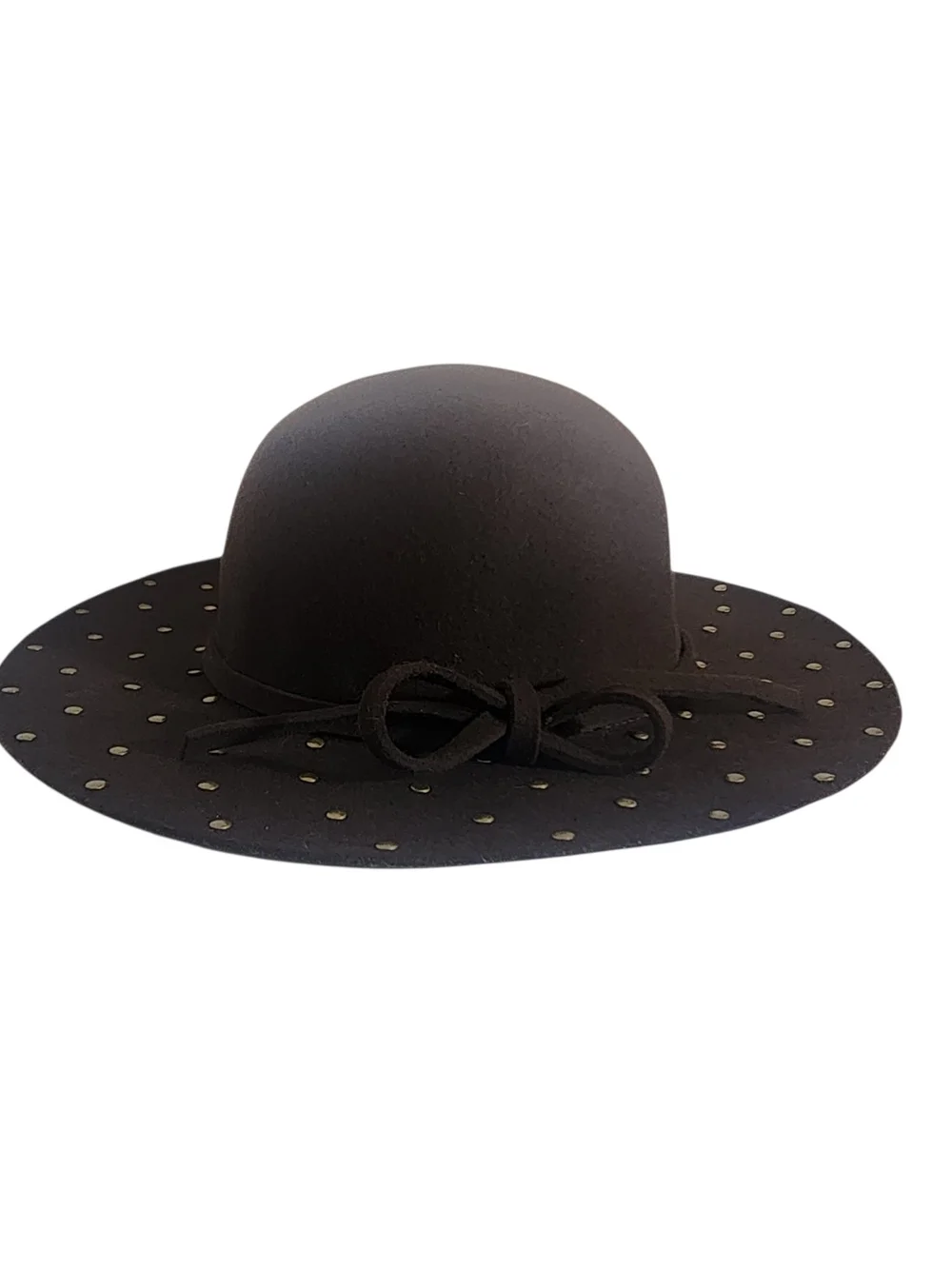 Cappelli Brown 100% Wool Studded Hat One Size